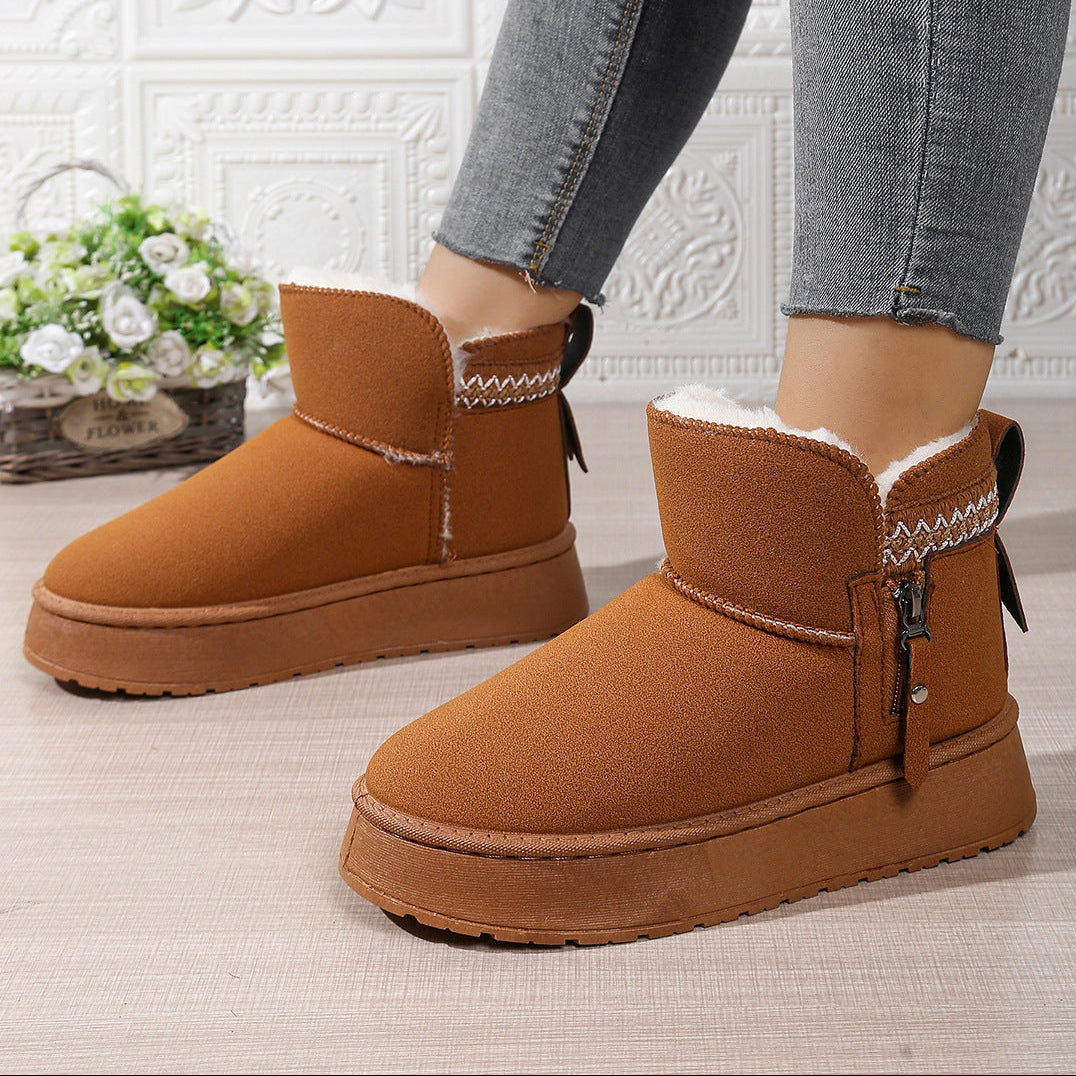 Bottes de neige femme, chaudes et compensées