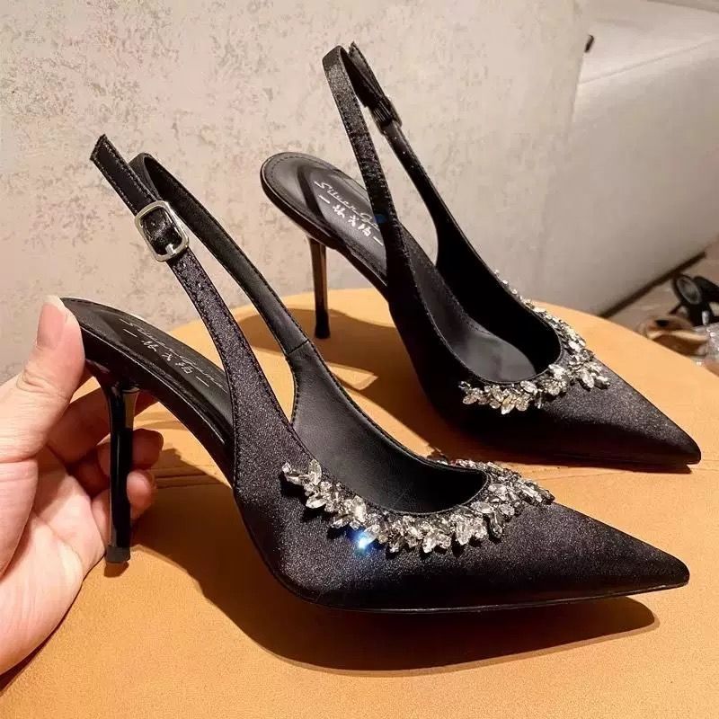 Fashion Party Shoes Sexy Black Thin Heel High Heels Women